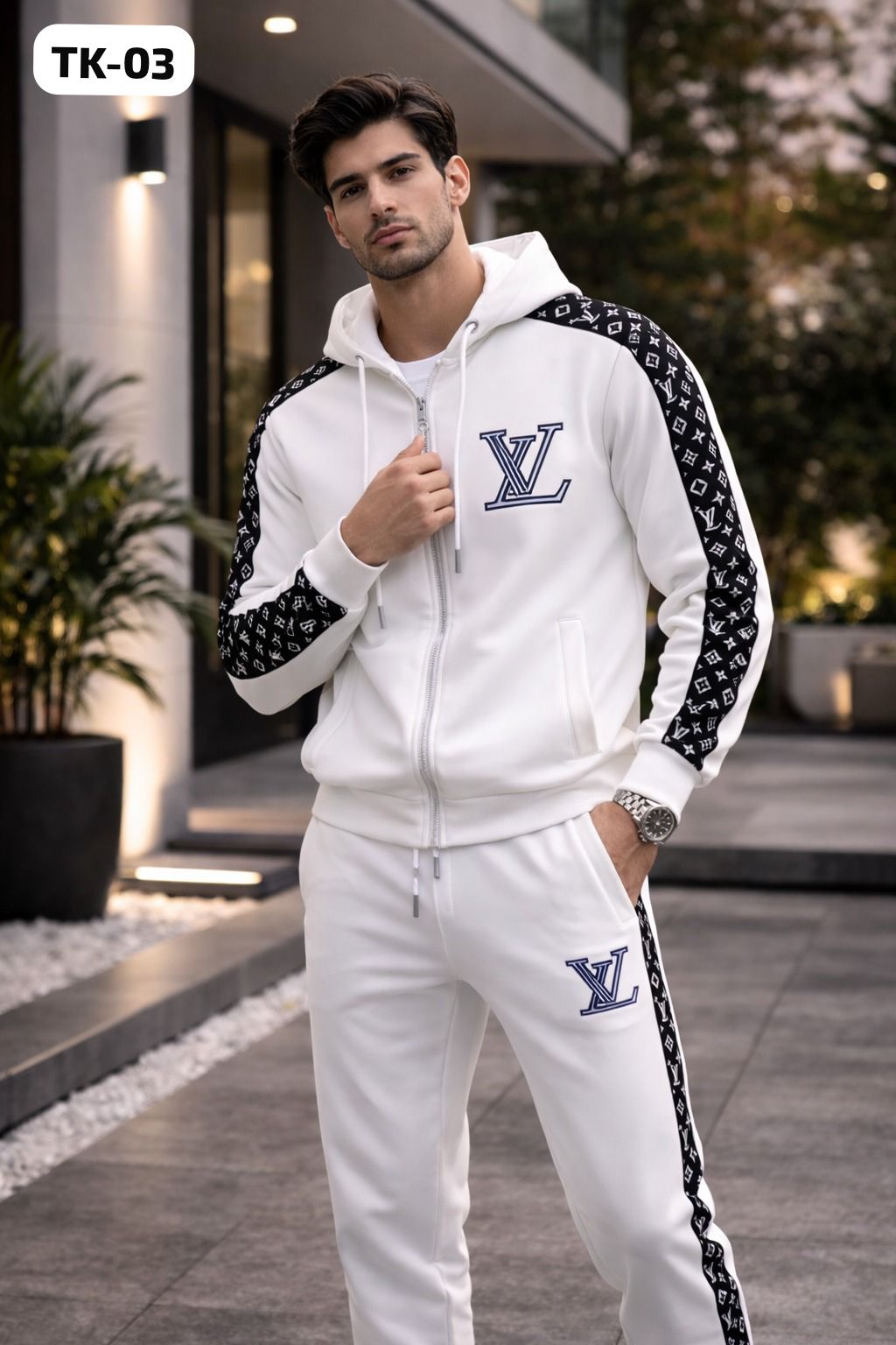 Men's Two-Piece Hooded Track Suit Set