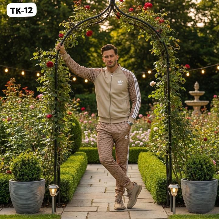 Men's Two-Piece Patterned Track Suit Set