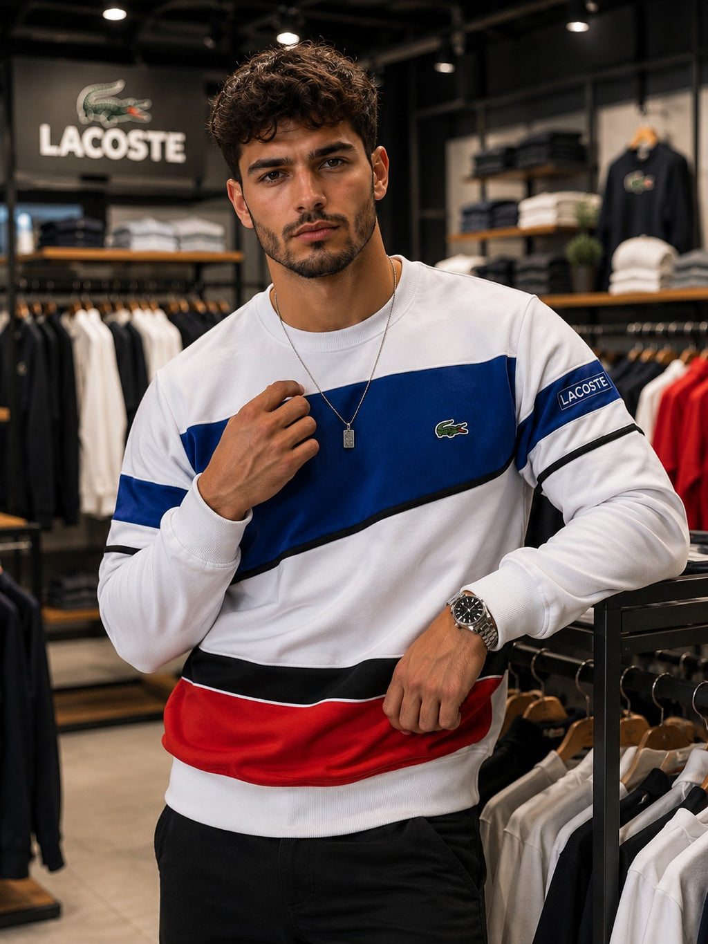 Men's Color-Block Crewneck Sweatshirt