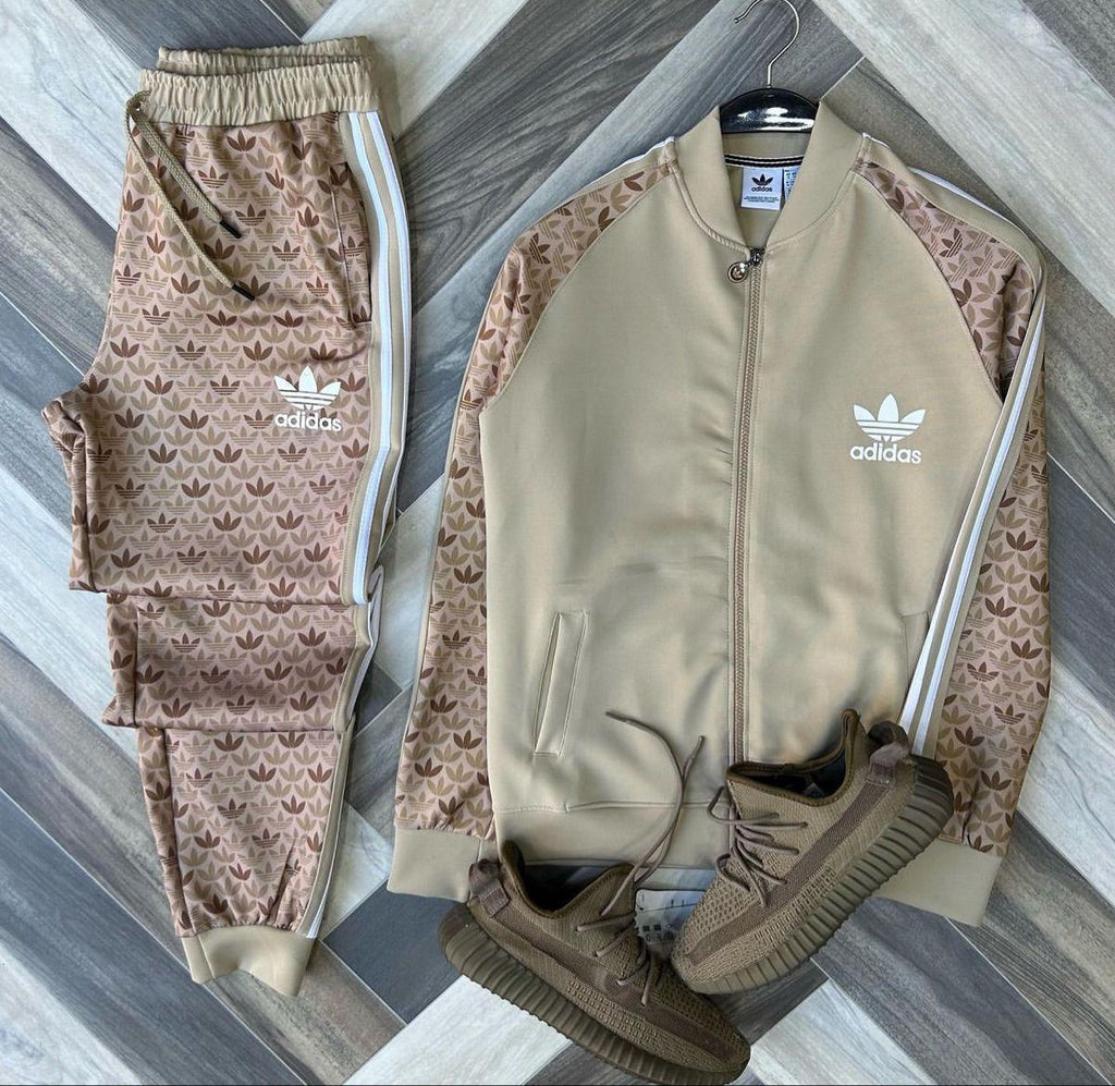 Men's Two-Piece Patterned Track Suit Set