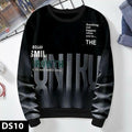 Black Urban Typography Graphic Crewneck Sweatshirt