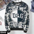 Navy D&G Monogram All-Over Print Crewneck Sweatshirt